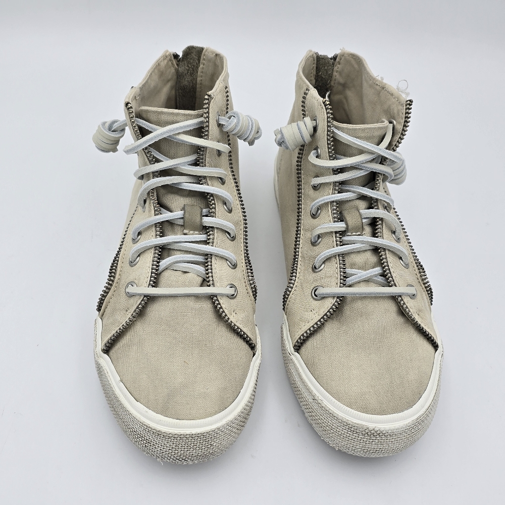 Sperry Women's X Rebecca Minkoff Fashion Boot/High-Top Canvas Sneakers, Tan, 7.5 - Picture 5 of 16